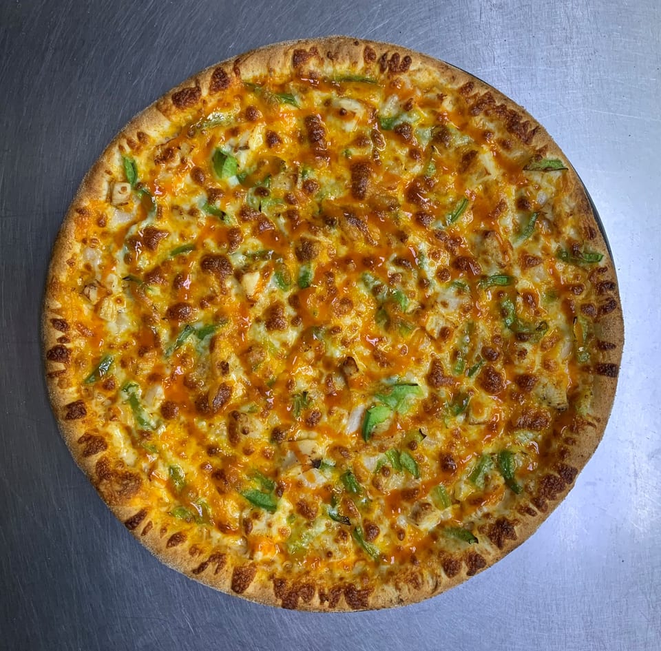 Buffalo Chicken Pizza.
