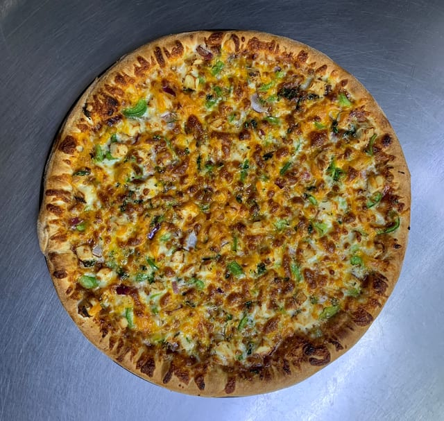 BBQ Chicken Pizza.